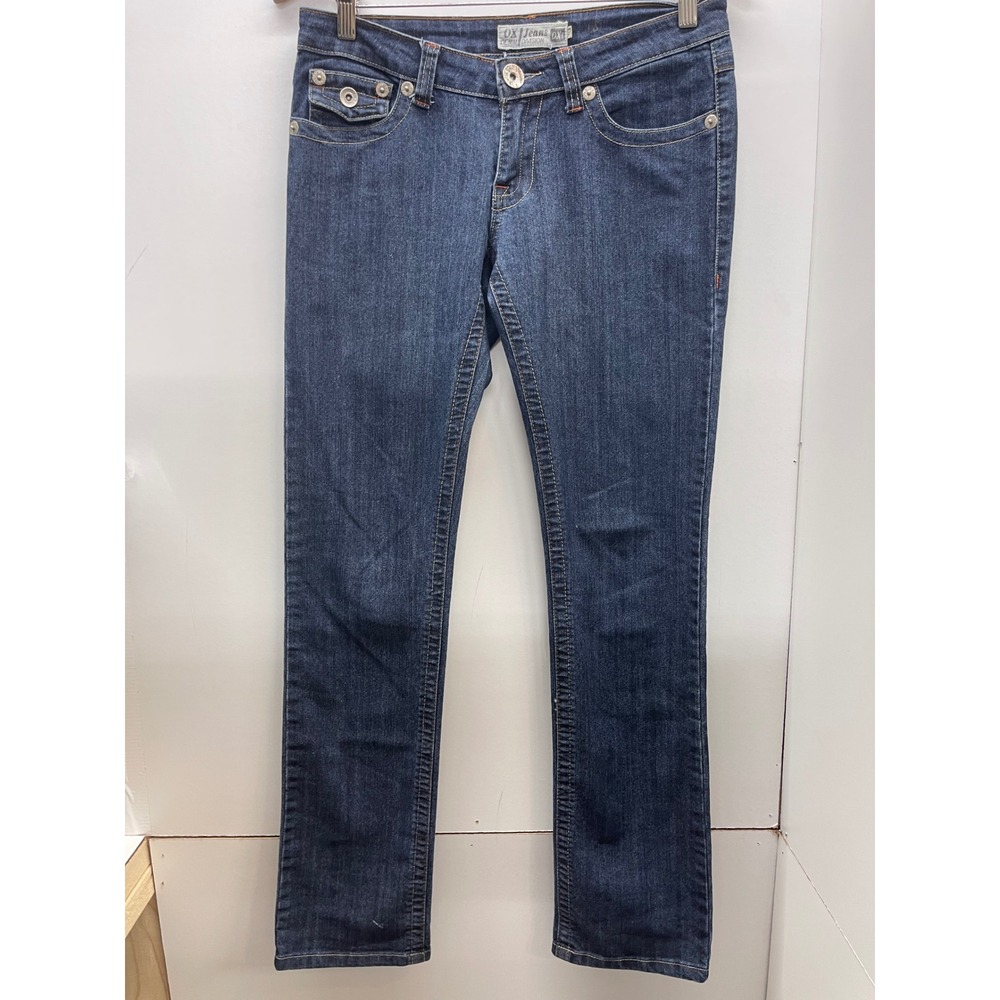 OX Jeans Low Rise Boot Cut VTG Y2K 00's Butterfly Embroidered Jeans sz 7 Juniors